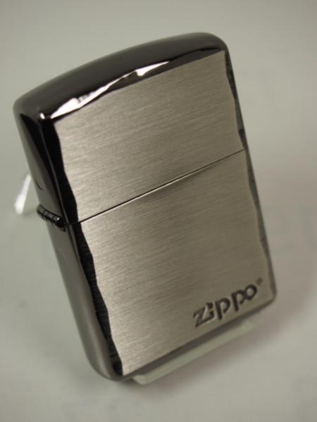 Zippo ARMOR Simple Logo Shine Ray Carved Armor Schwarz Silber SBN Schwarz, Schriftsteller, Zippo, Andere