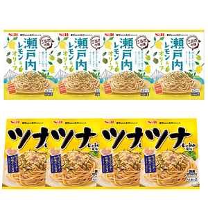 ■エスビー　瀬戸内レモン＆オリーブ・ツナ しょうゆ風味　2種8袋■1袋2パック入り■あえるパスタソース