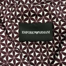 『新品タグ付き』EMPORIO ARMANI エンポリオアルマーニ バンドカラー 半袖シャツ 幾何学模様 L ノーカラー未使用 国内正規品_画像8