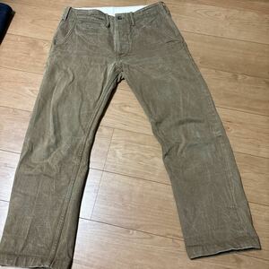 サムライジーンズ　硫化染　15oz ヘビー チノ トラウザーズ チノパン パンツ カーキ SJ42CP