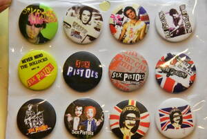 * can badge 12 piece set *SEX PISTOLS sex piste ruz*3.1.*③