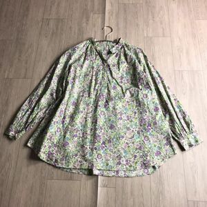 100円スタート◆ 千趣会　LIBERTY リバティ　ブラウス　花柄