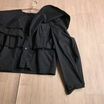 100円スタート○ ZARA ザラ　おしゃれデザイン　ノーカラー ブラウス_画像3