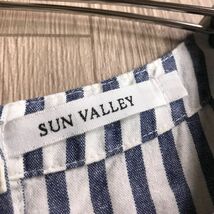 100円スタート☆ sun valley サンバレー　ストライプ　リネンブレンド　ワンピース_画像5