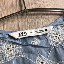 100円スタート○ ZARA ザラ　おしゃれデザイン　パンチングレース　刺繍　ブラウス_画像5