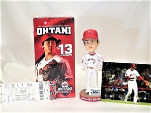 【MS】当日チケット付き 大谷翔平 2023年4月8日球場配布 自己最多13奪三振記念 写真付き ボブルヘッド人形 バブルヘッド WBC