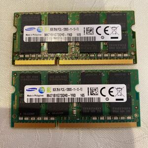 SAMSUNG DDR3L 1600 2Rx8 PC3L 12800S 8GBX2枚セット(16GB)⑨