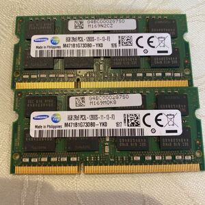 SAMSUNG DDR3L 1600 2Rx8 PC3L 12800S 8GBX2枚セット(16GB)⑨