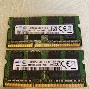 SAMSUNG DDR3L 1600 2Rx8 PC3L 12800S 8GBX2枚セット(16GB)④