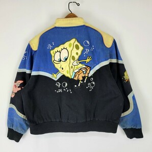 希少 ～00s JH DESIGN SPONGEBOB レーシングジャケット ジュニア XXL 13-14 ジェフハミルトン スポンジボブ Y2K アウター ブルゾンの画像2