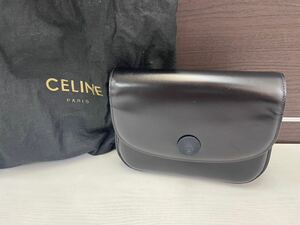 CELINE セリーヌ MC96 ハンドバッグ ブラック レッド レザー クラッチバッグ レディース ブランド鞄 保存袋付き