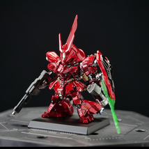 FW GUNDAM CONVERGE サザビー [メタリック塗装.Ver] 徹底改修塗装済完成品 ガンダムコンバージ (検: ガンプラ 改造 リペイント_画像7