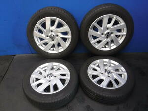 日産 純正 アルミ 14インチ タイヤ付 4本 4H 4穴 4.5J 100 46 155/65R14 2022/2023年 DUNLOP ENASAVE EC204 ※個人宅直接配達1,500円UP※