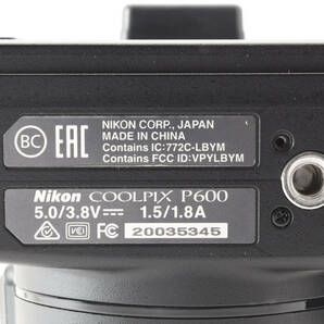 【実用品】 Nikon COOLPIX P600 コンパクトデジタルカメラ ZOOM ED VR 4.3-258mm F3.3-6.5 バッテリー・充電器付き #5499の画像7