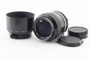 【実用品】 Nikon ニコン Ai NIKKOR 105mm F2.5 中望遠 単焦点 レンズ フード付き #5540