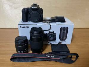 Canon EOS Kiss X10 ダブルズームキット(EF-S18-55mm F4-5.6 IS STM、EF-S55-250mm F4-5.6 IS STM)他備品　美品