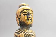 【英】A496 時代 銅鍍金統一新羅仏立像 仏教美術 中国 朝鮮 銅製 銅器 佛像 置物 骨董品 美術品 古美術 時代品 古玩_画像10
