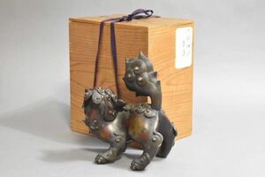 【英】A520 時代 古銅獅子香炉 中国美術 朝鮮 香道具 香爐 銅製 銅器 骨董品 美術品 古美術 時代品 古玩