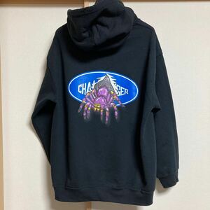 【美品】CHALLENGER チャレンジャー SPIDER HOODIE スウェットパーカー ブラック Mサイズ メンズ