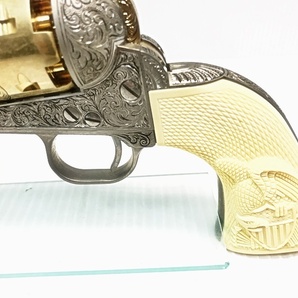 福岡)フランクリンミント GENERAL CUSTER'S REVOLVER ジェネラル カスター リボルバー展示額付き 金属モデルガン 良品の画像6