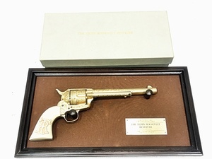 福岡)フランクリンミント THE TEDDY ROOSEVELT REVOLVER テディルーズベルト リボルバー 展示額付き モデルガン 良品