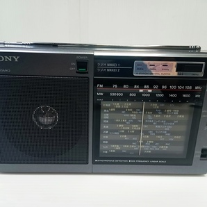 下松)【美品】SONY ソニー ICF-EX5MK2 AM FM ワイドFM ラジオNIKKEI ポータブルラジオ 乾電池 ◆N2403085 MC31Aの画像2