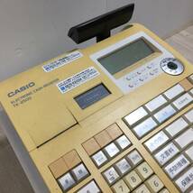 中古品 店舗用品 TE-2500 CASIO カシオ 電子レジスター レジスタ レジ ELECTRONIC CASH REGISTER 鍵付き_画像3