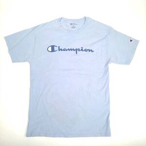 M Champion チャンピオンTシャツ ロゴ パステルブルー 丸首 半袖 リユース ultramto ts1932