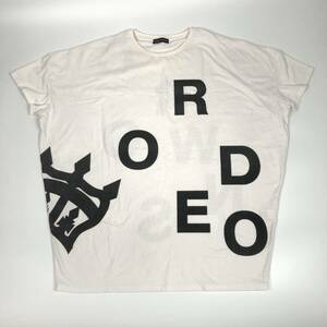 F RODEO CROWNS オーバーサイズ Tシャツ ホワイト ロゴ 丸首 半袖 リユース ultralto ts1935