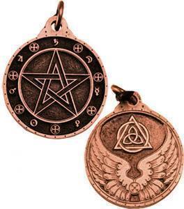 AzureGreen Pentagram copper Talisman神の保護