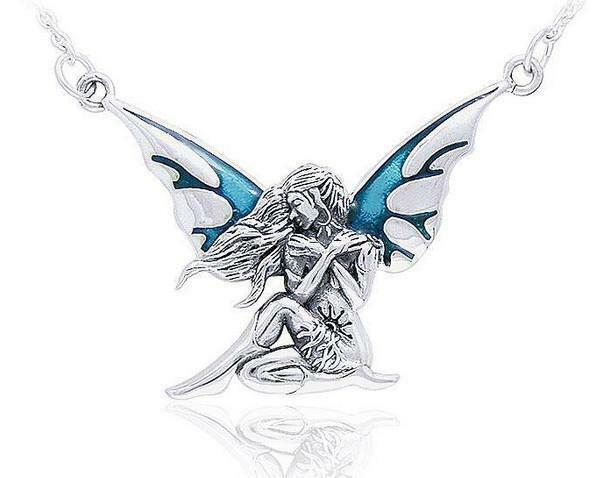 PeterStone: Dark Wings Fairy Silver Neck