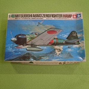 タミヤ 1/48 ゼロ戦 32型 A6M3 プラモデル 未組立 長期保管品 中古保管品