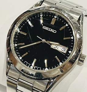 ★SEIKO★　セイコー　デイデイト　TN43-9080　黒文字盤　SS　QZ　稼働品