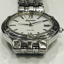 ★SEIKO★　セイコー　SOLAR　ソーラー　V157-0AA0　白文字盤　ヴィンテージ　稼働　ジャンク_画像3