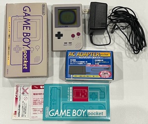 ★任天堂★　GAME BOY Pocket ゲームボーイポケット AC アダプター ポケット　画面ヤケ　通電・音確認