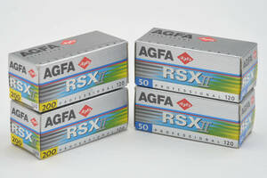 AGFA AGFACHROMERSXⅡ50 120 2本 200 120 2本計4本セット　期限切れカラーリバーサルフイルム 