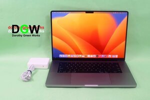 美品1! 2021 MK183J/A MacBook Pro 16.2” Liquid RetinaXDR Apple M1Pro 16GB SSD512GB SpaceGray US-Key OS13.6.4 Ventura