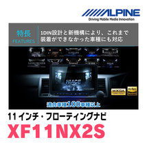 (最新データ)　ノア(70系・H19/6～H26/1)専用セット　ALPINE/XF11NX2S　11インチ・フローティングナビ(配線/パネル込)_画像6