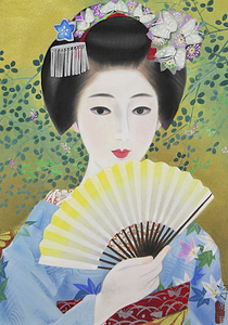 Art hand Auction ■Atsushi Nakao■ [Shinryo] Japanisches Gemälde Nr. 4 Signatursiegel Siegel enthalten Authentizität garantiert, Malerei, Japanische Malerei, Person, Bodhisattva
