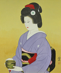 Art hand Auction ■①Yu Aoi Miyashita■ [Otemae] Japanisches Gemälde Nr. 10 Signatursiegel Siegel enthalten Authentizität garantiert, Malerei, Japanische Malerei, Person, Bodhisattva