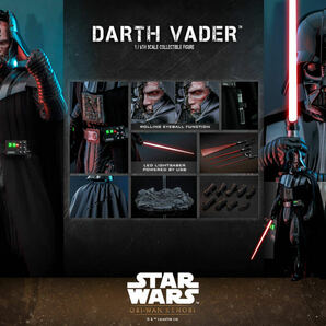 ホットトイズ 1/6 オビ＝ワン・ケノービ スター・ウォーズ ダース・ベイダー 未開封新品 DX27 Star Wars Obi Wan Darth Vader HOTTOYSの画像9