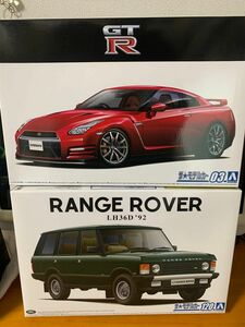 アオシマ　1/24 R35 GT-R レンジローバー　未組立　プラモデルセット