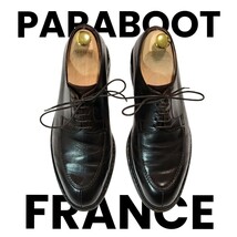 【美品】超高級約10万 PARABOOT ROUSSEAU ルソー UK5 23.5 24 パラブーツ フランス製 革靴 ドレスシューズ テーラードジャケットネクタイ_画像1