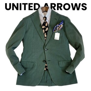 【美品】超高級3.5万 UNITEDARROWS 春夏 シアサッカージャケット 46 M ユナイテッドアローズ テーラードジャケット ネクタイポロシャツに○