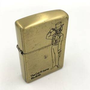 3.5KT-E1248★ZIPPO★猫の恩返し ジッポ ジッポー 2010年製 ゴールドカラー オイルライター lighter 喫煙具 DA5/DC0