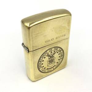 3.13FS-E1296★ZIPPO solid brass★ジッポー ソリッドブラス 真鍮 1986 ゴールド GOLD オイルライター lighter DB0/DD0