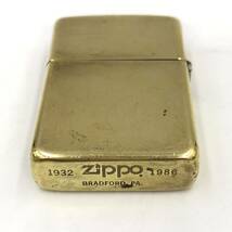 3.13FS-E1296★ZIPPO solid brass★ジッポー ソリッドブラス 真鍮 1986 ゴールド GOLD オイルライター lighter DB0/DD0_画像3