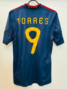 スペイン代表　2010 アウェイ　トーレス　W杯決勝オランダ戦マッチデイ入り ユニフォーム adidas