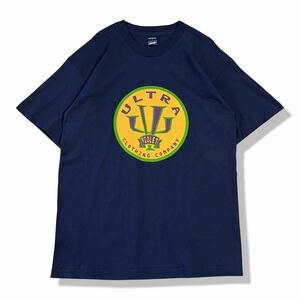 【90s】Ultra Violet 半袖 企業ロゴTシャツ ブルー L 両面プリント アイルランド製SCREEN STARS プレミアムライン ヴィンテージTシャツ