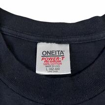 【90s】ONEITA(オニータ) イーグルプリント バイクTシャツ ブラック L 半袖 クルーネック シングルステッチ ヴィンテージTシャツ USA製_画像9